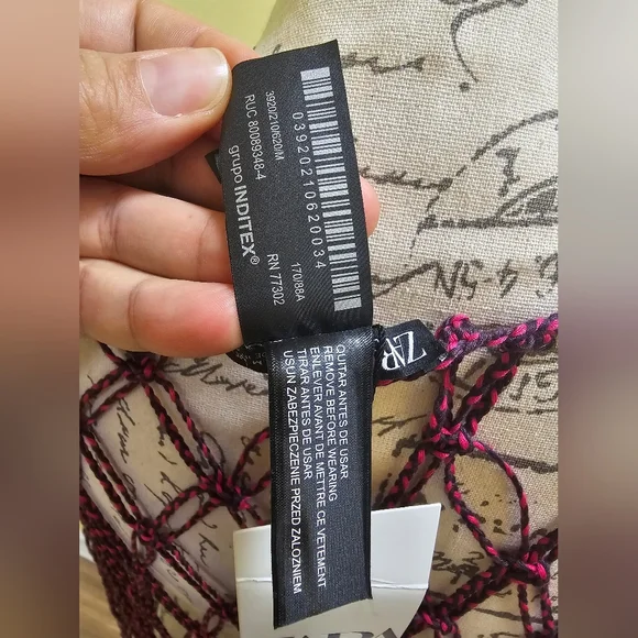 New Zara MACRAMÉ DRESS PINK - Picture 5 of 8